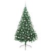 vidaXL Kunstig Forbelyst Juletr&aelig; med 300 LED'er Gr&oslash;n 210 cm PVC