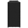 vidaXL plantekasser 2 stk. med 2 potter 90x20x40 cm polyrattan sort