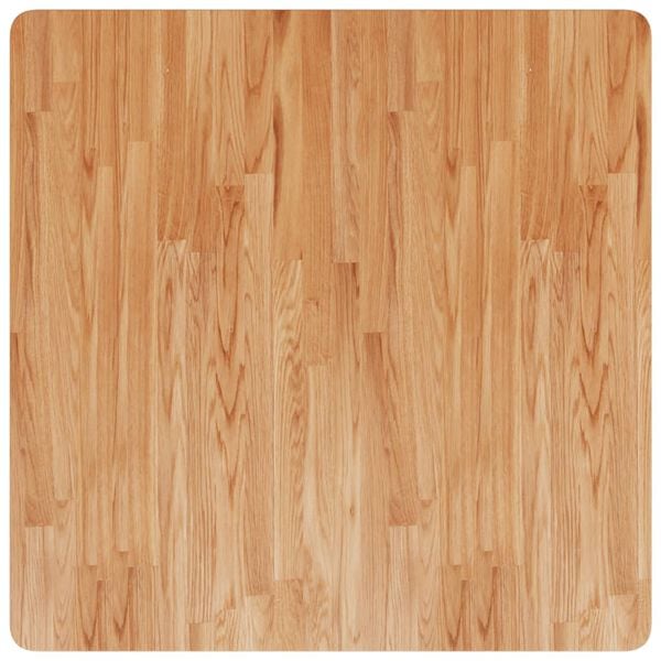 vidaXL firkantet bordplade 80x80x1,5 cm behandlet massivt eg lysebrun