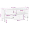 vidaXL tv-bord 100x33x46 cm massivt mangotr&aelig; sort