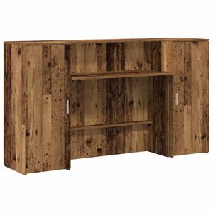 vidaXL receptionsskranke 180x50x103,5 cm konstrueret tr&aelig; antikt tr&aelig;