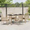 vidaXL Have Spisebordss&aelig;t 5 pcs Beige polyrattan