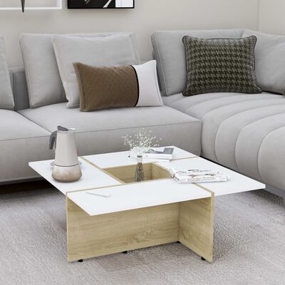 vidaXL sofabord 79,5x79,5x30 cm konstrueret træ grå