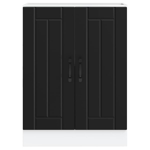 vidaXL underskab til vask Lucca konstrueret tr&aelig; sort