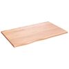 vidaXL bordplade 80x50x2 cm behandlet massivt eg lysebrun