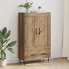 vidaXL Highboard Artisan Egetr&aelig; 69,5 x 31 x 115 cm Konstrueret tr&aelig;