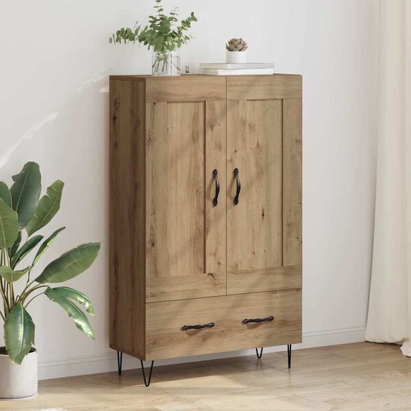 vidaXL Highboard Artisan Egetr&aelig; 69,5 x 31 x 115 cm Konstrueret tr&aelig;