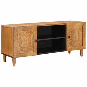 vidaXL TV Enheder med hylde Lys Brun 105 x 33 x 46 cm Massivt mangotr&aelig;