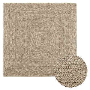 vidaXL gulvt&aelig;ppe ZIZUR beige 120x120cm jute-look indend&oslash;rs og udend&oslash;rs