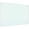 vidaXL stænkplade 90x60 cm hærdet glas hvid