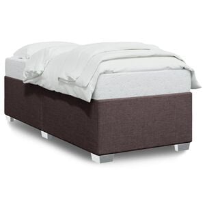 vidaXL Sengeramme uden madras M&oslash;rkebrun 80x200 cm Stof