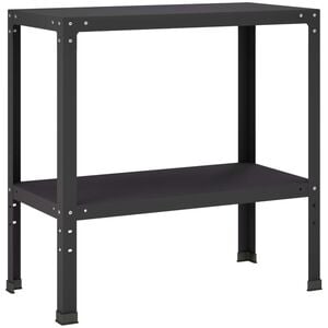 vidaXL Plantebord 100 x 40 x 80 cm Pulverlakeret st&aring;l Sort