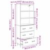 vidaXL Highboard 2 pcs Sort eg Konstrueret tr&aelig;