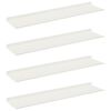 vidaXL Sv&aelig;vende hylde V&aelig;gmonteret 4 pcs Hvid 80 x 18 x 2,5 cm St&aring;l