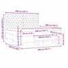 vidaXL Box spring seng med madras M&oslash;rkegr&oslash;n 200 x 200 cm Fl&oslash;jl