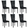 vidaXL spisebordsstole 6 stk. velour sort