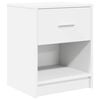 vidaXL sengebord med skuffe 40x34x50 cm hvid