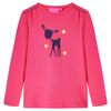 Lang&aelig;rmet T-shirt til b&oslash;rn str. 128 pink