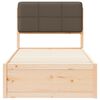 vidaXL Sengestel med Polstret Hovedgavl Gr&aring;brun 100 x 200 cm