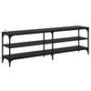 vidaXL TV-skab Sort eg 160 x 30 x 50 cm Ingeni&oslash;rt tr&aelig; og jern