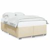 vidaXL sengeramme uden madras 140x190 cm stof cremefarvet