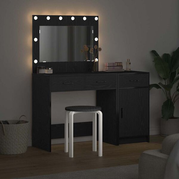 vidaXL Kl&aelig;deskab med skuffe 2 pcs Sort 40 x 41 x 75 cm Konstrueret tr&aelig;