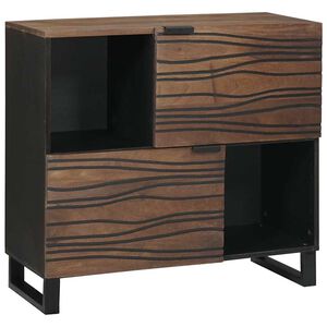 vidaXL Sideboard Brun 80 x 33 x 75 cm Massivt mangotr&aelig;