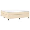 vidaXL Boxspring sengeramme 180x200 cm stof cremefarvet