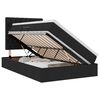 vidaXL LED opbevarings seng med madras Sort 120 x 200 cm Stof