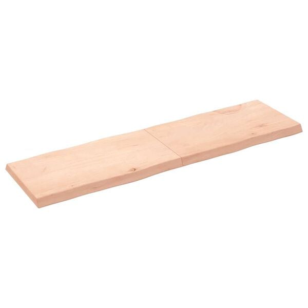 vidaXL bordplade 180x50x(2-6)cm naturlig kant ubehandlet massivt tr&aelig;