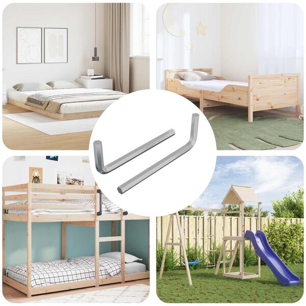 vidaXL Inbuss n&oslash;gle 2 pcs S&oslash;lv 32 x 86 mm St&aring;l