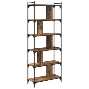 vidaXL Bogreol 5 niveauer 76 x 32 x 192 cm Konstrueret tr&aelig; Gammelt tr&aelig;
