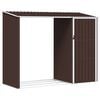 vidaXL br&aelig;ndeskur 245x98x159 cm galvaniseret st&aring;l brun