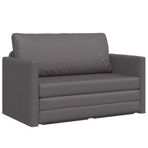 vidaXL Sovesofa Gr&aring; 124 x 71 x 78 cm Kunstl&aelig;der