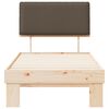 vidaXL Sengestel med Polstret Hovedgavl Gr&aring;brun 75 x 190 cm