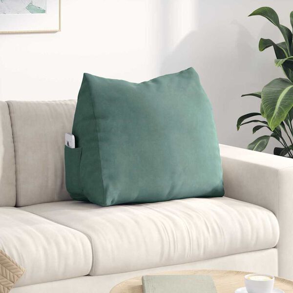 vidaXL Rygpude Havgr&oslash;n 60 x 20 x 50 cm Velourstof