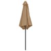 vidaXL haveparasol med aluminiumstang 270x246 cm gr&aring;brun