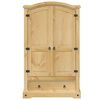 vidaXL garderobe "Corona" 101x52x170 cm massivt tr&aelig; fyrretr&aelig;