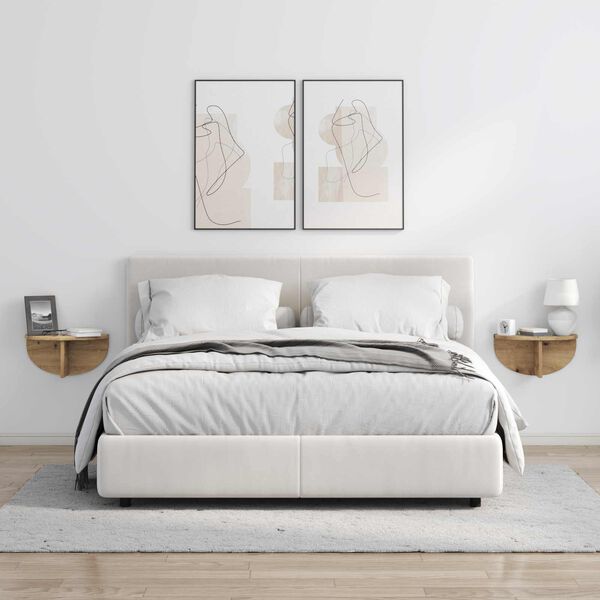 vidaXL V&aelig;ghylde Artisan Egetr&aelig; 38 x 19 x 19 cm Konstrueret tr&aelig;