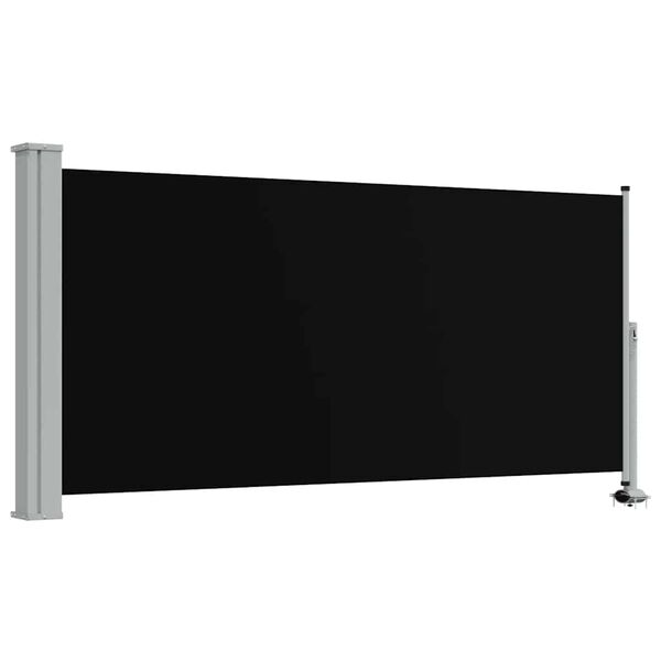 vidaXL sammenrullelig sidemarkise til terrassen 120 x 300 cm sort