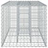 vidaXL Gabion h&oslash;jbed S&oslash;lv 140 x 60 x 55 cm Galvaniseret st&aring;l