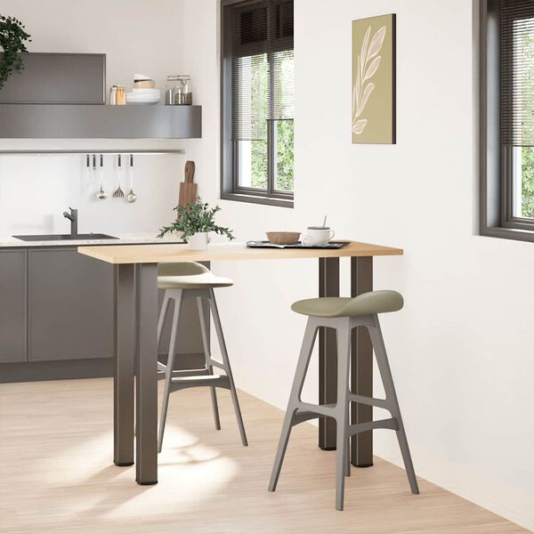 vidaXL barbordsben 4 stk. naturst&aring;l 90-92 cm st&aring;l