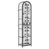 vidaXL vinreol til 73 flasker 45x36x200 cm smedejern sort