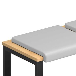 vidaXL B&aelig;nkpude 2 stk. Textureret Velour Lysegr&aring; Dybde 35 cm
