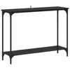 vidaXL Konsolbord med hylde Sort eg 101 x 30.5 x 75 cm Konstrueret tr&aelig;