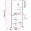vidaXL Highboard Gammelt tr&aelig; 80 x 33 x 150 cm Konstrueret tr&aelig;