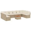 vidaXL sofas&aelig;t til haven 11 dele med hynder polyrattan beige