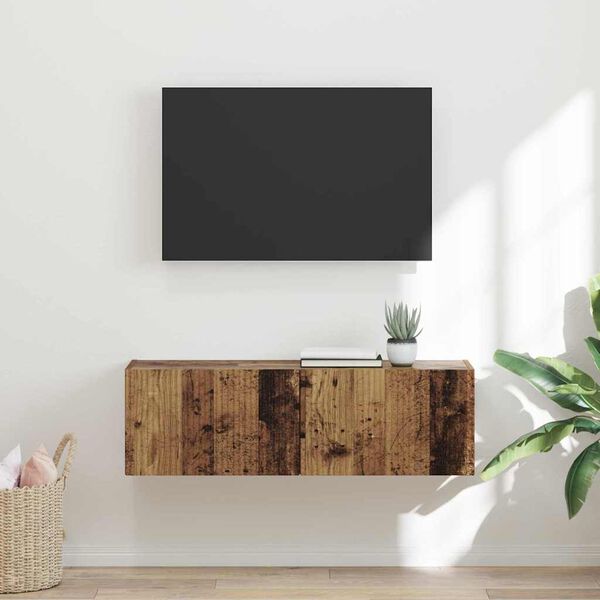 vidaXL TV v&aelig;gskab Gammelt tr&aelig; 98 x 31 x 29,5 cm Konstrueret tr&aelig;