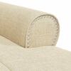 vidaXL Chaise Lounge med pude Creme 91 x 157 x 91 cm Stof