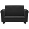vidaXL sofa til b&oslash;rn med skammel kunstl&aelig;der sort